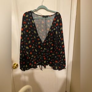 NWT Eloquii faux wrap blouse
